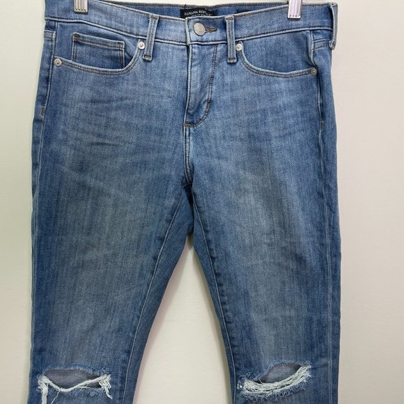Banana Republic Skinny Distressed Jeans sz 27 - Picture 2 of 9